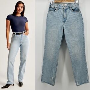 Abercrombie & Fitch 90s straight ultra high rise jeans - curve love